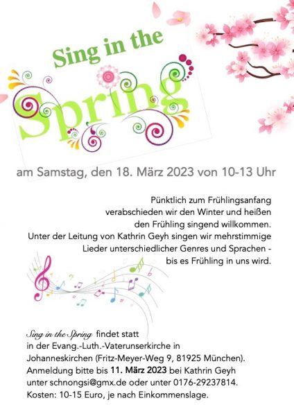 Projektchor - Sing in the Spring mit Kathrin Geyh